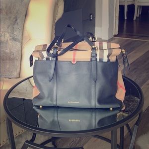 Authentic Burberry Mason check tote/diaper bag